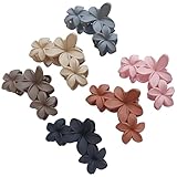 Blumen Haarklammer Groß 6 Stück - Rutschfeste Matte Blumen Haarspangen mit Starkem Halt, Haarspangen Damen, Flower Hair Clip Elegante Hair Accessories