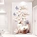 Produktbild EXQULEG DIY 5D Diamant Stickerei, Schmetterlinge Magnolia Vase Runder Diamant Malerei Stickpackungen, Kreuzstich Arts Craft für Home Wand-Decor (60 x 100cm)