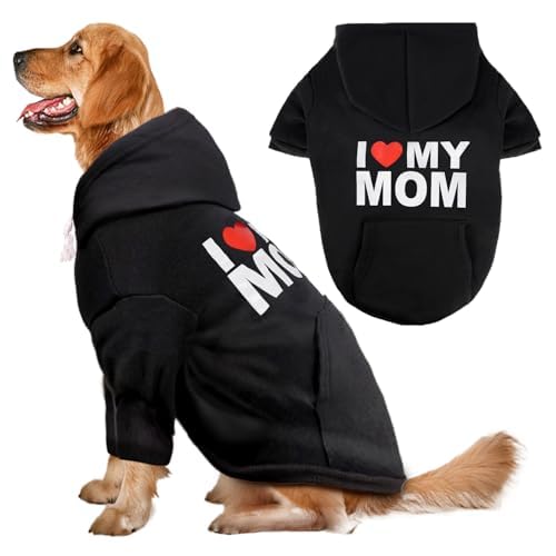 BAOBICUTE Dog Basic Hoodie Soft Dog Clothes Cold Weather Sweaters for Medium Large Dogs Cozy Fabric Warm Sweatshirt with Leash Hole for Boys