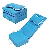 SEHAUSEU Hot Tub Booster Seat for Adults, Thickened Bathtub Cushion with Backrest and Removable Bath Pillow, 3D Air Mesh Hot Tub Seat Accssories, Full Body Support for Back Pain Relief, Relaxing Spa