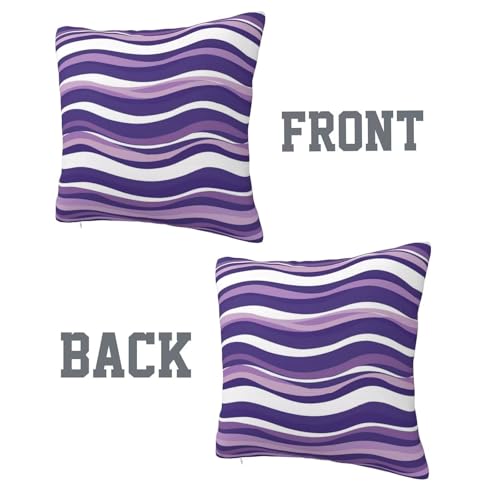 Housses de coussin 60x60 cm lot de 2 violettes douces pour deco canapé et lit - 4