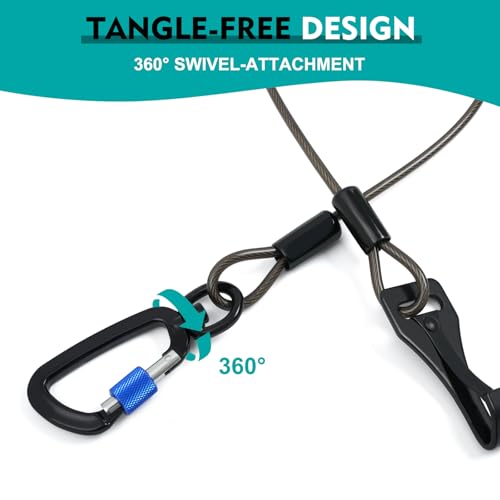 Libbipaw Kaufester Hunde-Sicherheitsgurt für das Auto, 81,3 cm, mit Riegelbefestigung, Luftfahrt-Aluminium-Karabiner bis zu 453 kg, sichere Hundeleine, 2 Stück