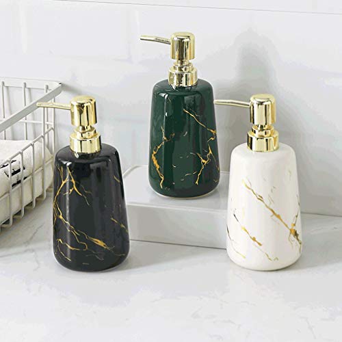 Gooffy Shower Pump Ceramic Soap Dispenser For Bathroom Kitchen Countertop Lotion & Liquid Dispenser Soap Bottle Soap Pump Marble 14.1Oz Soap Dispenser Pump Soap #TOP3