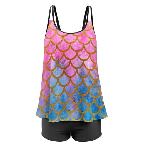 Queue de sirène femme d'exception et maillot tankini de plage élégant - 4