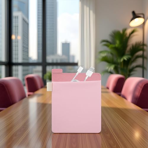 1Pc External Holder - External Hard Drive Adhesive Carrying Case,Reusable Sleeve Storage Organizer Computer Bags and Cases for Battery Pack, Computers and Accessories(Pink)