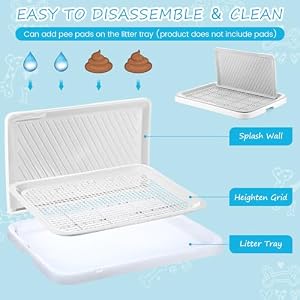 2 Pcs Dog Potty Toilet with Removable Splash Wall Pet Indoor Dog Mesh Training Toilet Portable Training Pee Pads Holder Dog Litter Box with Pee Wall for Dog, Puppy, Pet (19.7" x 14.2" x 11.4") 2 Pcs Dog Potty Toilet with Removable Splash Wall Pet Indoor Dog Mesh Training Toilet Portable Training Pee Pads Holder Dog Litter Box with Pee Wall for Dog, Puppy, Pet (19.7″ x 14.2″ x 11.4″)