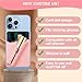 Phone Case Lip Gloss Holder,Silicone Lipgloss Holder with Card Holder,Self-Adhesive Lip Holder Suitable for iPhone and Android(Rose Pink)