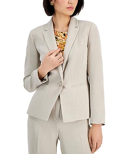 Kasper Petite One Button Blazer Summerstraw 4P