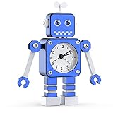 ❤️ Roboter: Sehr niedliche, perfekte Geschenke für Kinder oder schmücken Sie Ihr Schlafzimmer. Roboter arme können sich nach oben, unten, links und rechts drehen. Blinkende Augen leuchten: Die Augen blinken automatisch, wenn der Alarm ertönt. Ihre Kinder werden es lieben.