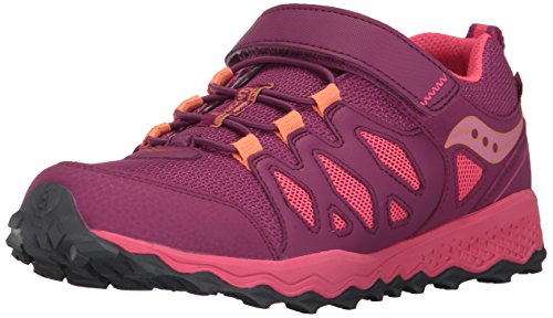 Saucony Peregrine Shield A/C Running Shoe (Little Kid/Big Kid), Magenta, 4.5 Medium US Big Kid