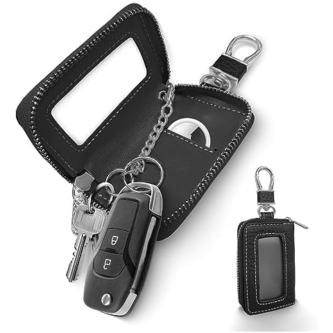 Sosolong Universal Key Fob Cover,Car Key Case,Key Fob Protector,Leather Car Smart Keychain Holder Cover