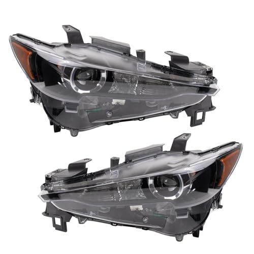 Image of TRQ Driver & Passenger Side Headlight Assembly Set Headlights Driver & Passenger Side Compatible with 2017-2021 Mazda CX-5 MA2502151 MA2503151