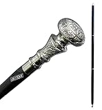 Brass Handle Victorian Telescope Foldable Wooden Walking Stick Cane Ideal Vintage Gift Men Women Father/Mother (Victorian)