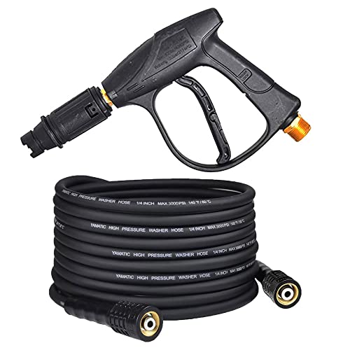 Image of Adjustable Nozzle Spray Gun with HQ 5 Meter Pressure Washer Hose Pipe Compatible with Pioneer, JPT, STARQ, REQTECH (Length 5 Meter,Color - Black)