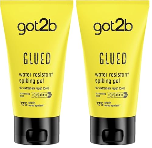 Image of Schwarzkopf got2b Glued Spiking Glue Hair Gel, Water Resistant, Strong Hold for Up to 72 Hours, 150 ml,package may vary (Pack of 2)