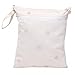 Ali+Oli Water Resistant Dual-Compartment Wet-Dry Bag for Travel, Hook to Stroller, Daycare, Diapers, Diaper Bag, Clutch Bag,15x12 inches (Rainbows)