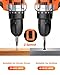 Cordless Drill Set, KELNOW 21V PowerDrill with Power Pack and Charger, 3/8-Inch Keyless Chuck ElectricDrill, 25+1 Position, 2 Speed, 27pcs Drilldriver Bits Tool Drills for DIY Projects