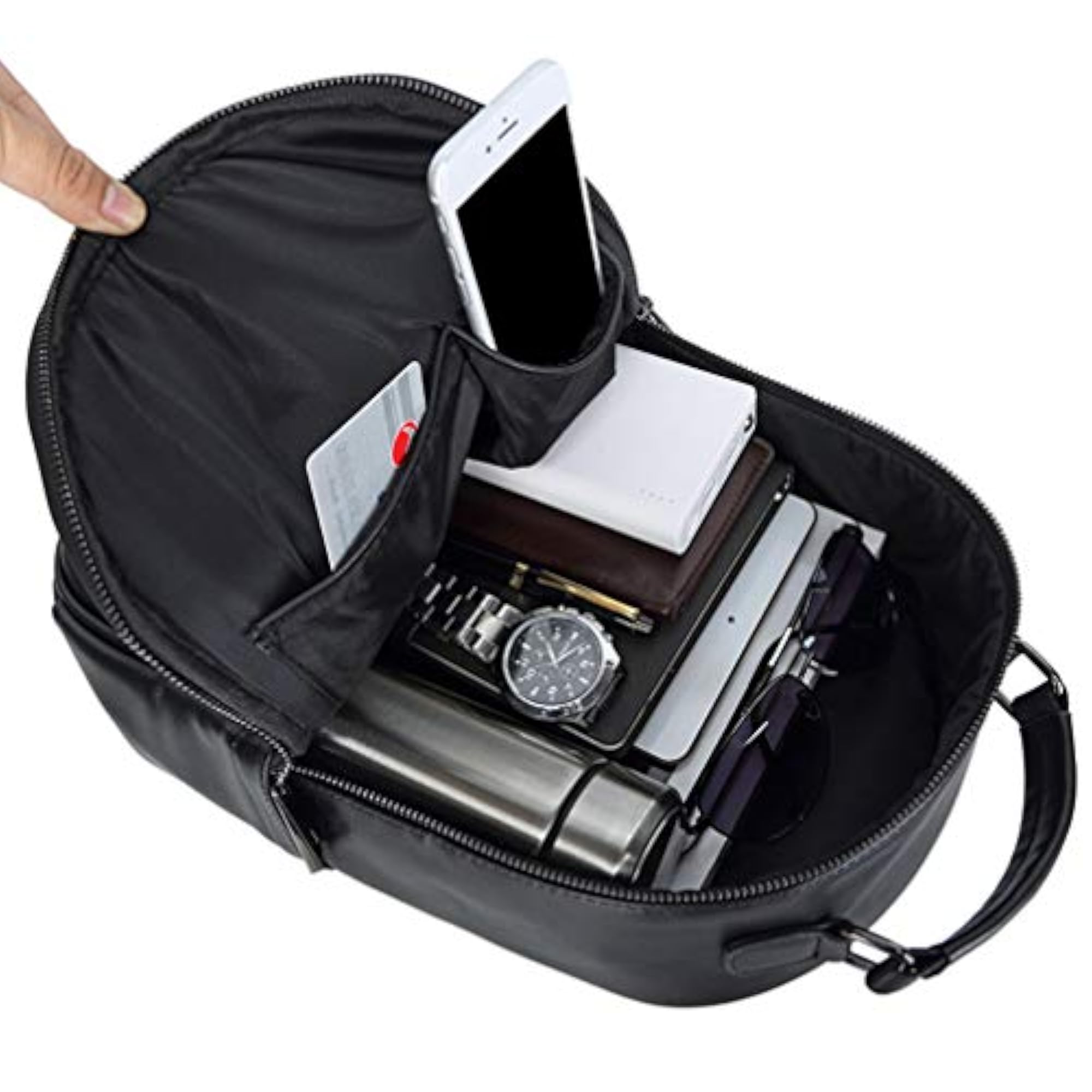 Bike Backpack with 3D Embossed Skull Design, Unisex