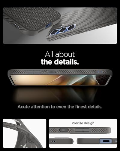 Image of Spigen for Galaxy S25 Case, Liquid Air [No Magnet Ring] [Military-Grade Protection] - Marble Gray