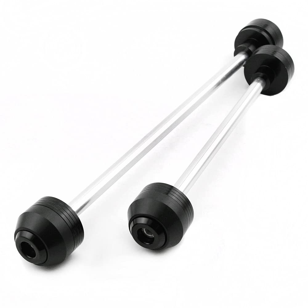 Protección de marco deslizante compatible con MT09 XSR900 MT07 XSR700 MT10 FZ09 FZ07 FZ10 TRACER 900 Eje de rueda delantera y trasera Horquilla Brazo oscilante CNC de aluminio para choque (Negro, MT