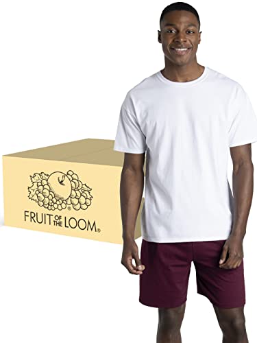 Image of Fruit of the Loom Men's Eversoft Cotton Short Sleeve T-Shirts, 2 Pack