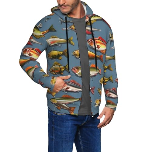 Sweat à capuche pêche extensible et doux vêtement thermique homme automne hiver