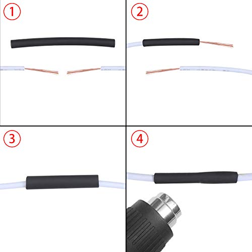Thanksky 3/8 inch Large Heat Shrink Tubing Roll,4FT 3:1 Adhesive Glue Lined Dual Wall Tube, Black Electrical Shrink Wrap Tubing (4Ft, 3/8\" Diameter) - Thumbnail 6