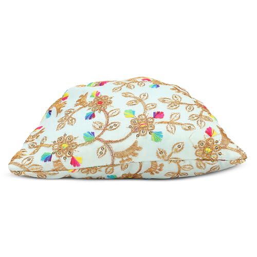 Image of LONGING TO BUY Indian Embroidered Pearl Potli Bag For Women, Sequence Design with Tassel, Wedding Potli Bags