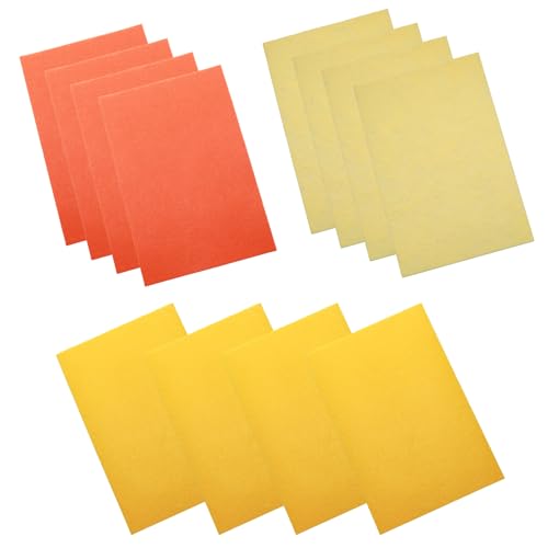 YUYUDEHM 12PCS Felt Sheets for Crafts, Assorted Yellow Craft Felt Pack, Soft Fabric Skin Felt for DIY Craft Sewing Patchwork Art Projects, 12 x 8 Inch