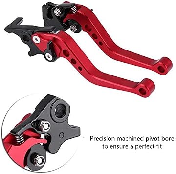 2 x Motorcycle Clutch Levers Brake Lever Brake Clutch Lever for Motorcycle 22mm Diameter (Red)