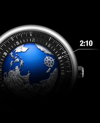 CIGA Design Mechanical Automatic Watch Blue Planet U Series Stainless Steel/Titanium/Ceramics Case Sapphire Crystal Fluororubber/Ceramics Strap Watches Gifts for Men and Women