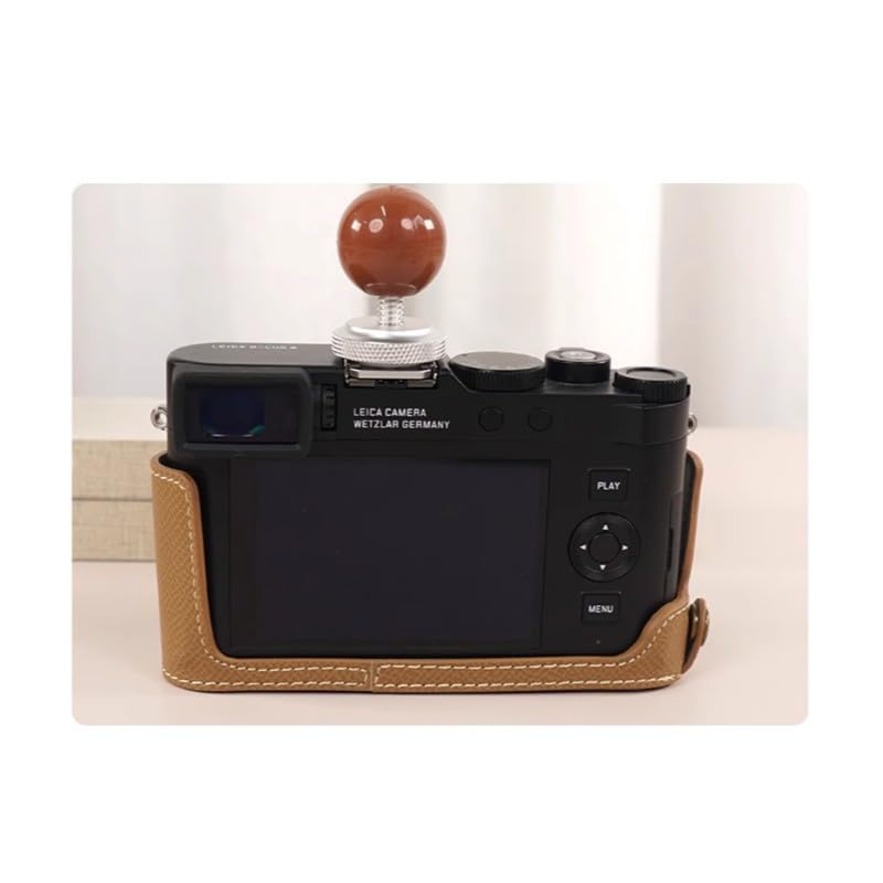 Etui na aparat czarna skóra PU antypoślizgowa ochronna połowa korpusu obudowa bazowa obudowa do kompaktowego aparatu cyfrowego Leica D-Lux 8