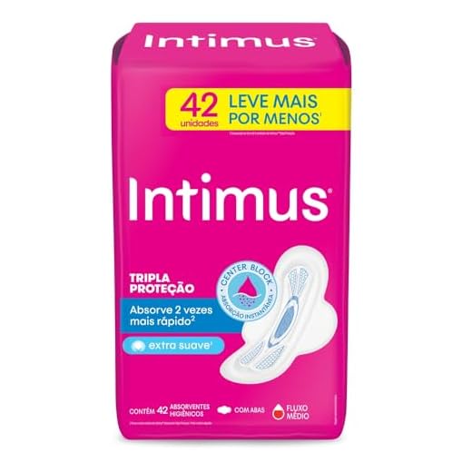 Intimus Absorvente Externo Tripla Proteção Cobertura Suave Com Abas - 42 un
