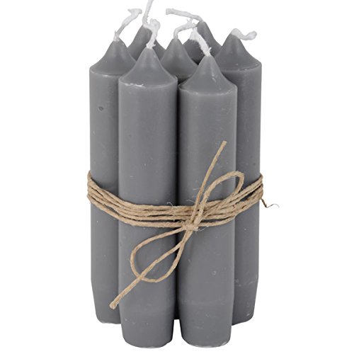 IB Laursen - Stabkerze - dunkelgrau - 8 Stück