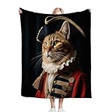 ZZXHG Coperta Pile Singolo 130x150 Gatto Animale 3D, Plaid di Peluche Flanella Letto Singolo, Doppio Strato Coperta Termica in Microfibra per Plaid Divano Copriletto_A9254