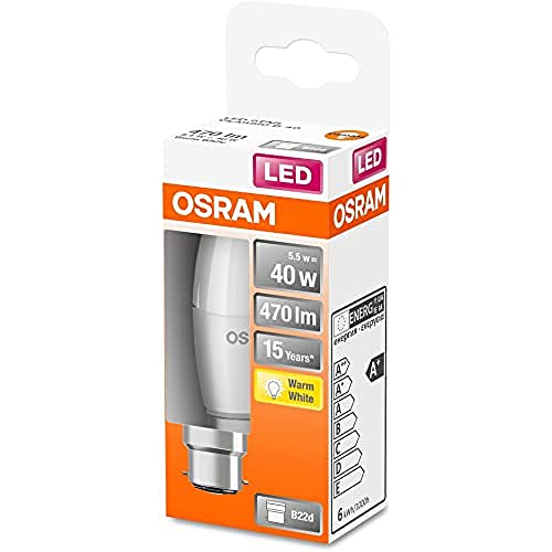 Bombillas LED vela B22d de luz cálida de 2700K OSRAM para lámparas clásicas