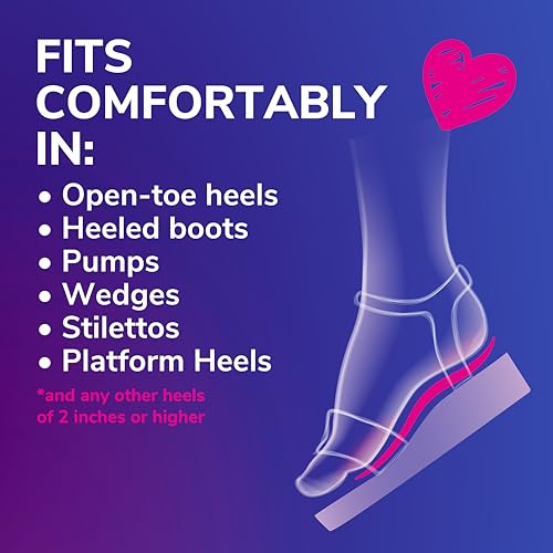 Dr. Scholl's Love Your Heels & Wedges 3/4 Length Insoles, All-Day Comfort for High Heeled Shoes, Relieve & Prevent Shoe Discomfort, Absorbs Shock, Arch Support, No-Show Discreet Insert, 1 Pair3
