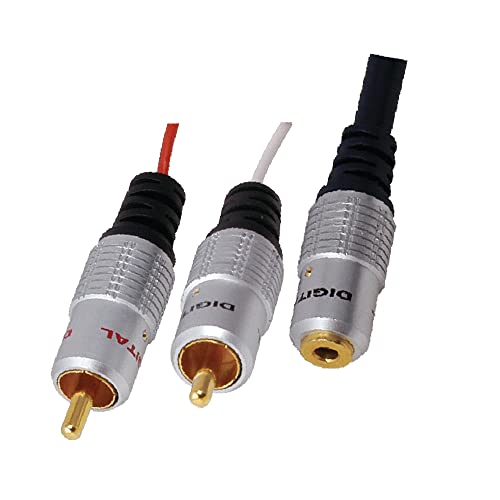 Image of MX RCA Cable 2RCA to 2RCA Stereo Audio Cable Gold Plated Adapter Dual Shielded for Home Theater Amplifier Hi-Fi System Car Sound Speaker PARENT (2 rca male to 3.5 MM female, 1.5M)