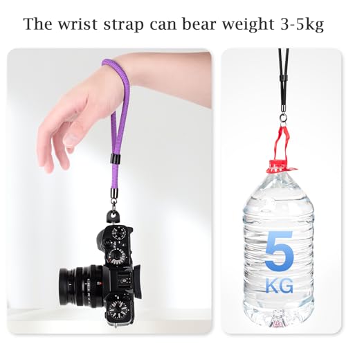 VOVMOEYA Camera Wrist Strap Rope,Camera Hand Strap Compatible with Fujifilm XT5 XH2S Nikon Z30 Z50 Canon EOS R6 R10 R50 Sony A6700 A6400 A6000 A7C II A7IV DSLR Camera - Image 3