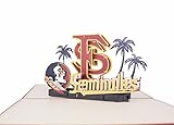 AITpop Noles Fan Pop Up Birthday Greeting Card Cute 3D Anniversary Card Thanksgiving Card for FSU fans FSU Baseball Football Baseball Florida State gear Graduation Seminoles Athletics FSU gift cards