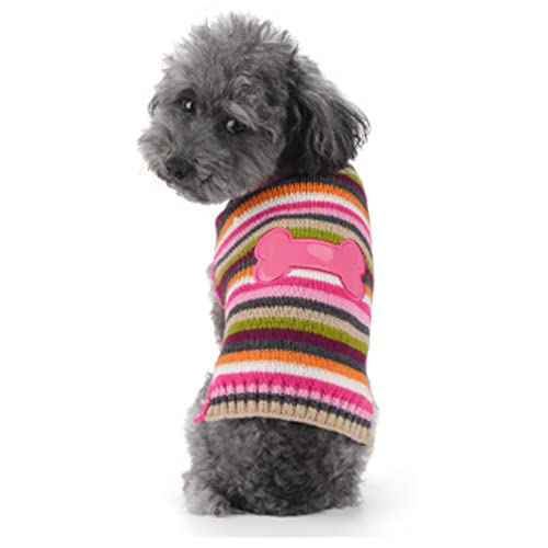 ABRRLO Hund Pullover Dog Sweater Hundepullover Haustier Hundepulli Warm Welpe Kleine Mittel Hunde (XS, Rosa)