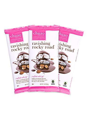 Chuao Chocolatier Ravishing Rocky Road Milk Chocolate Bars | Gourmet Chocolate Almond Marshmallow Artisan European No Preservatives | For Gift Baskets, Christmas, Valentines Day, Gifts For Women, Men, Birthday, Thank You, Care Package | 3 Pack #TOP5