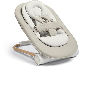 Mamas & Papas Eno Baby Bouncer, One Hand Fold, 2 Recline Positions, Cashmere - 0-6months