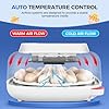 Sailnovo 24 Eggs Incubators for Chicken Eggs with 4 Modes, 360 View Digital Incubator with Automatic Egg Turning and Temperature Control, Egg Candler (Blue)