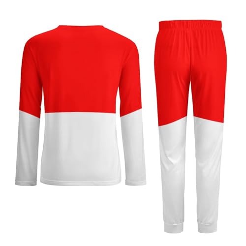 Zakqeik Yemen Flag Mens Pajamas Set Long Sleeve Top,Pajamas for Men Stylish Mens Sleepwear Pjs Set with Pockets3