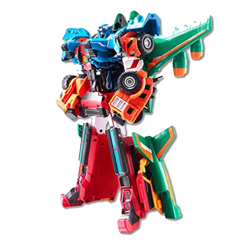 With Molly Tobot V KingFortran 4-Stage Combined Robot, Airplane, Excavator, Bus, Race car 20.4x4.9X14.6 (in)