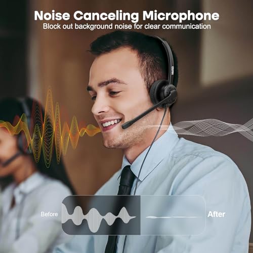 Casque écouteur centre d'appel micro antibruit MAIRDI jack 2,5 mm Grandstream Polycom
