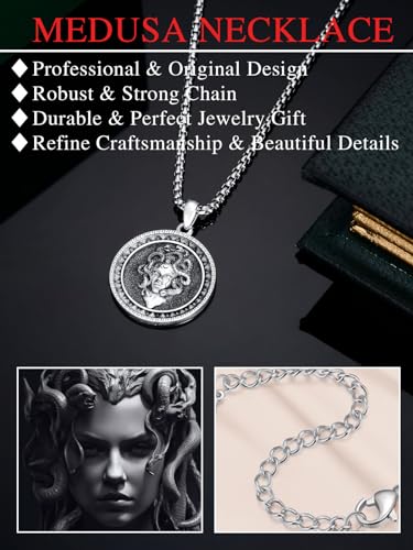 925 Sterling Silver Hecate/Lilith/Medusa/Star of David/Tetragrammaton Necklace Pendant Pagan Wiccan Magic Egyptian Amulet Jewelry for Men Women3