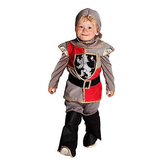 Boland - Disfraz de Sir Templeton para niño, caballero, medieval, cresta en el pecho, sombrero, cubrebotas, carnaval, fiesta de disfraces