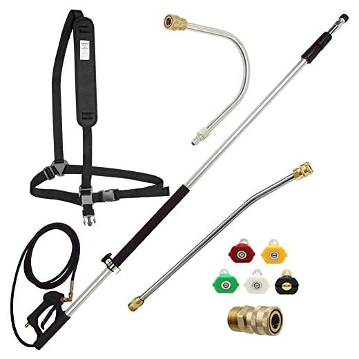 Twinkle Star 4000 PSI Commercial Grade Telescoping Pressure Washer Wand for Pressure Washers with Belt